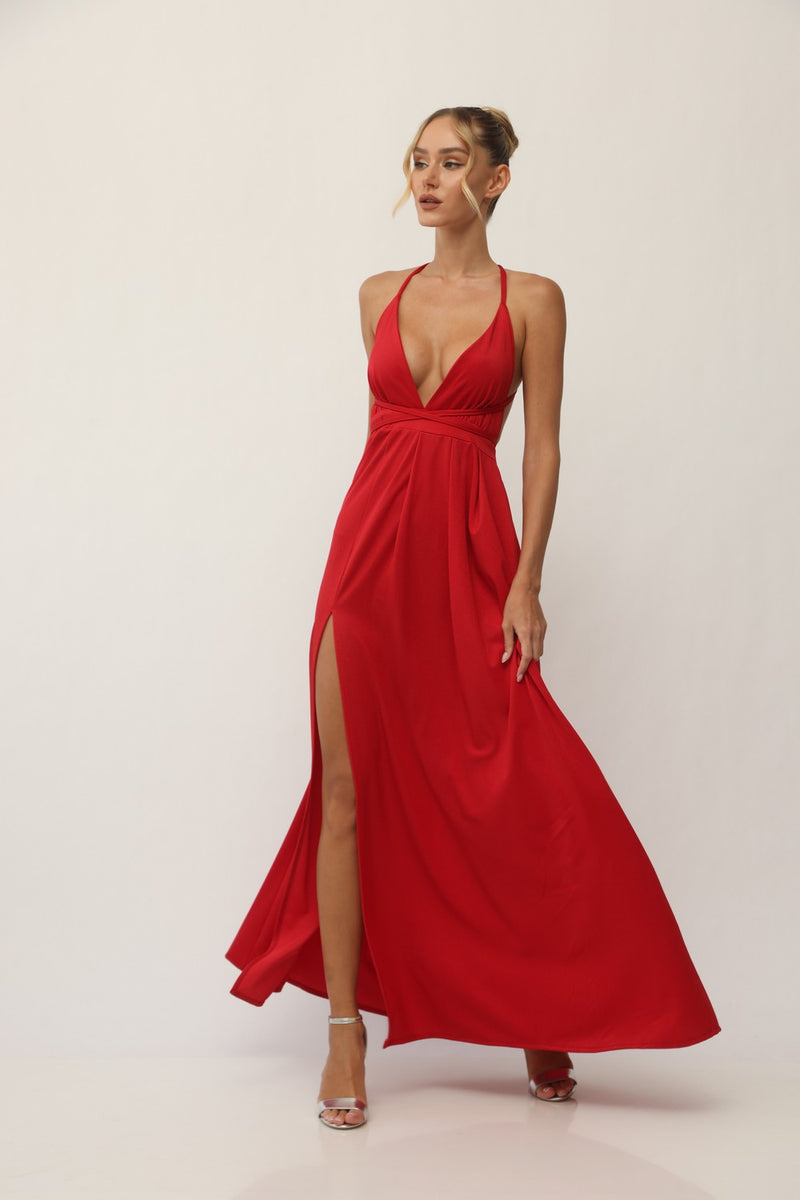 שמלת פלור אדומה