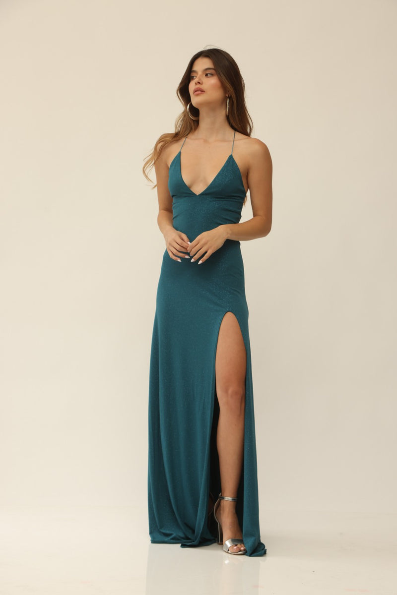 שמלת קלי כחול טורקיז